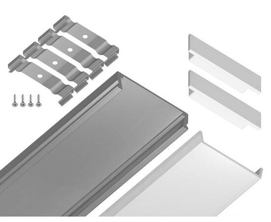 Алюминиевый накладной профиль Ambrella Light Alum Profile GP1800AL, изображение 5