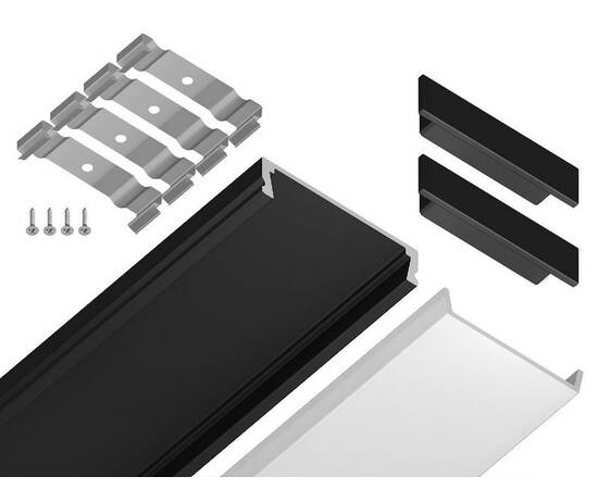 Алюминиевый накладной профиль Ambrella Light Alum Profile GP1800BK, изображение 5