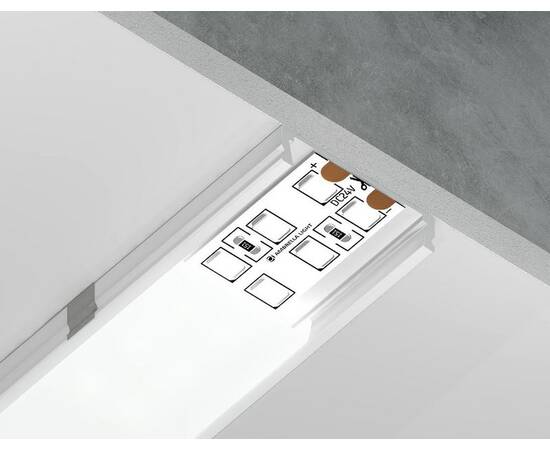 Алюминиевый накладной профиль Ambrella Light Alum Profile GP1800WH