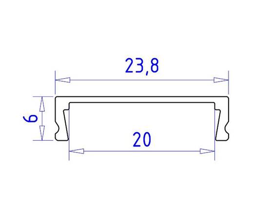 Алюминиевый накладной профиль Ambrella Light Alum Profile GP1800WH, изображение 6