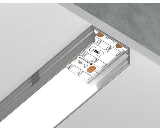 Алюминиевый накладной профиль Ambrella Light Alum Profile GP2001AL