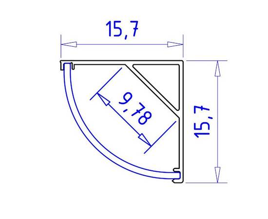 Алюминиевый угловой профиль Ambrella Light Alum Profile GP2100AL, изображение 6
