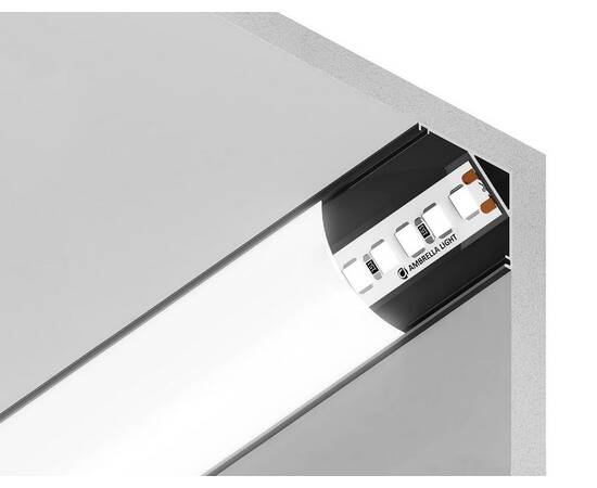 Алюминиевый угловой профиль Ambrella Light Alum Profile GP2100BK