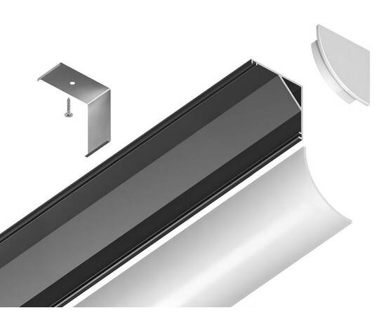Алюминиевый угловой профиль Ambrella Light Alum Profile GP2100BK, изображение 3
