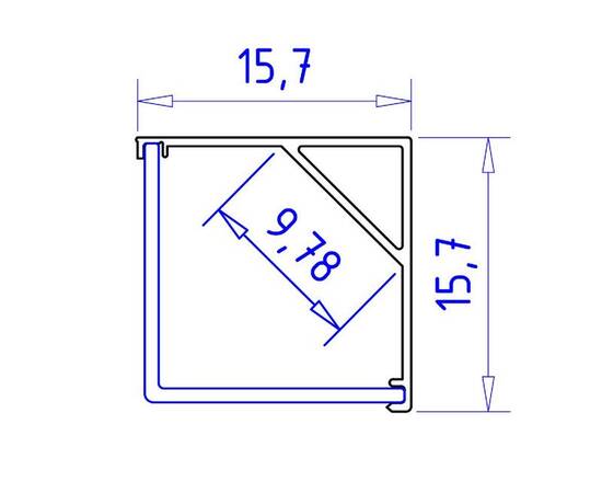 Алюминиевый угловой профиль Ambrella Light Alum Profile GP2150AL, изображение 6