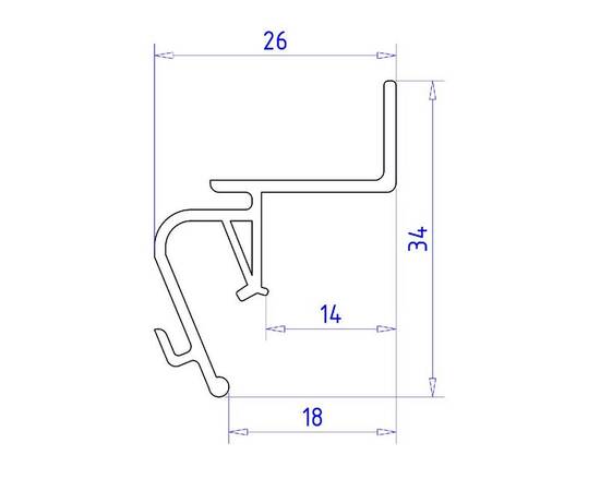 Алюминиевый профиль Ambrella Light Alum Profile GP4100BK, изображение 5