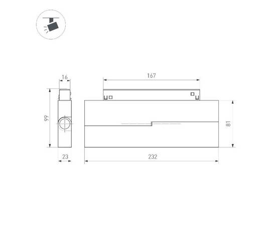 Трековый магнитный светильник Arlight MAG-ORIENT-FLAT-FOLD-S230-12W Warm2700 051737, изображение 5
