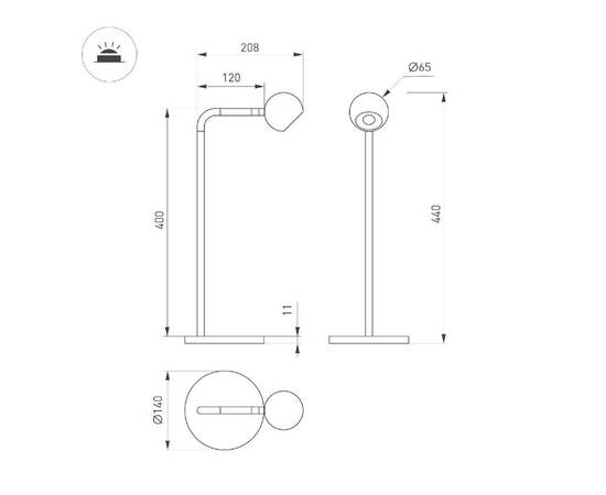 Настольная лампа Arlight SP-OTTORI-TAB-6W Warm3000 051020, изображение 2