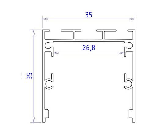 Алюминиевый профиль Ambrella Light Profile System GP2550BK, изображение 7