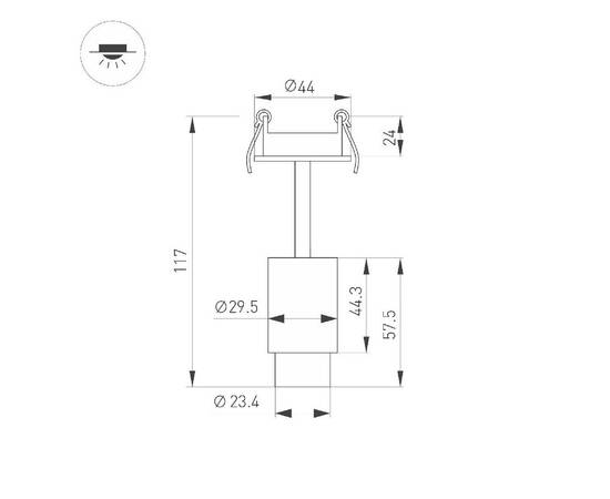 Встраиваемый спот Arlight ART-NEMO-BUILT-ZOOM-R29.5-2W Warm3000 049769, изображение 3
