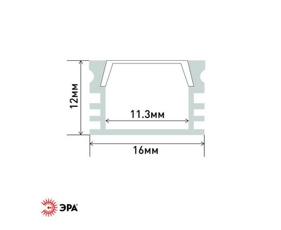 Комплект с накладным анодированным профилем ЭРА 1612 Б0039462, изображение 5
