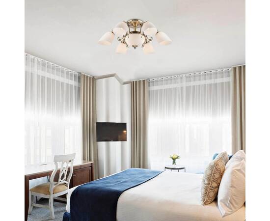 Потолочная люстра Eurosvet 22010/6+2 античная бронза, изображение 5