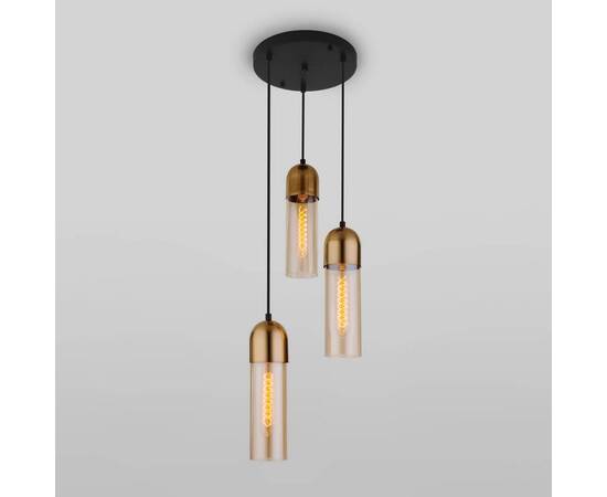 Подвесная люстра Eurosvet Airon 50180/3 янтарный, изображение 2