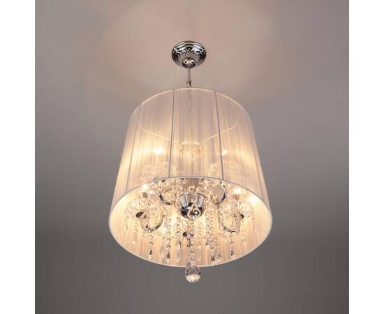 Подвесная люстра Eurosvet 2045/5 хром/белый, изображение 3