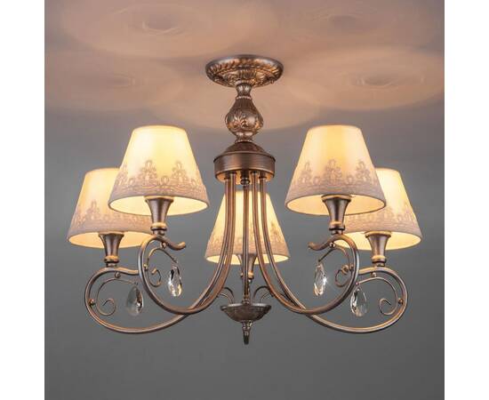 Подвесная люстра Eurosvet 60069/5 серебро, изображение 3