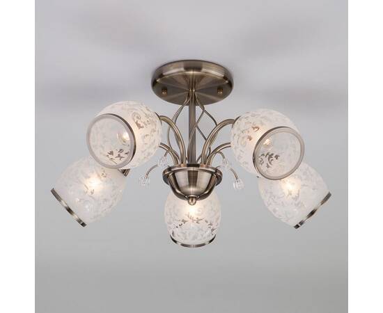 Подвесная люстра Eurosvet 30026/5 античная бронза