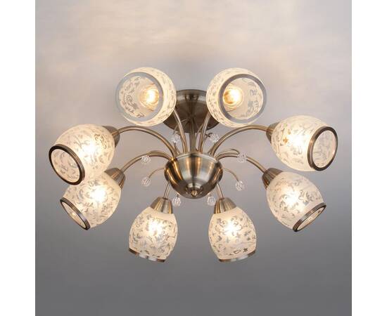 Подвесная люстра Eurosvet 30026/8 античная бронза