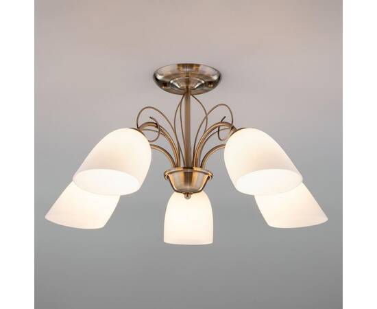 Подвесная люстра Eurosvet 30107/5 античная бронза