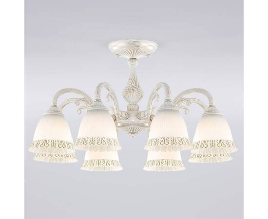 Потолочная люстра Eurosvet Campina 60107/8 белый с золотом