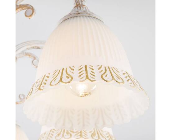 Потолочная люстра Eurosvet Campina 60107/8 белый с золотом, изображение 2