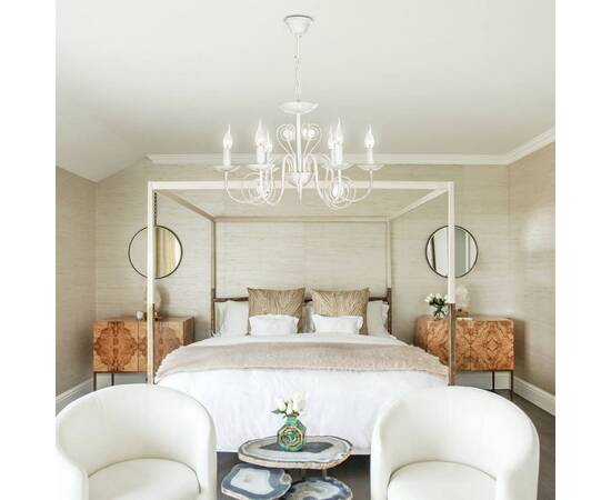 Подвесная люстра Eurosvet 60018/6 белый с золотом, изображение 2