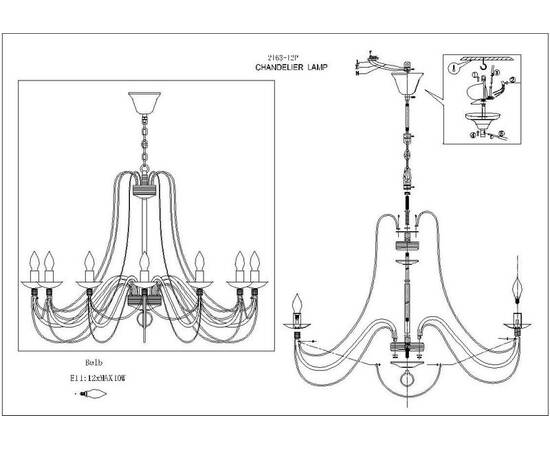 Подвесная люстра F-Promo Chateau 2163-12P, изображение 2