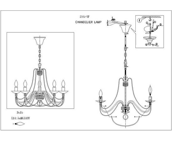 Подвесная люстра F-Promo Chateau 2164-5P, изображение 2