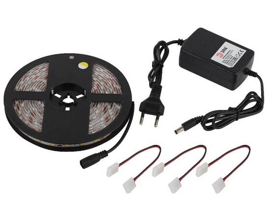Комплект светодиодной ленты Эра 12В 5050 14,4Вт/м 2700K 5м IP65 5050kit-14,4-60-12-IP65-2700-5m Б004