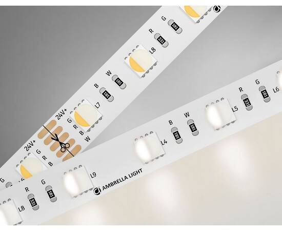 Светодиодная лента Ambrella Light Illumination 24В 5050 10Вт/м RGBW+4500K 5м IP20 GS4402, изображение 2