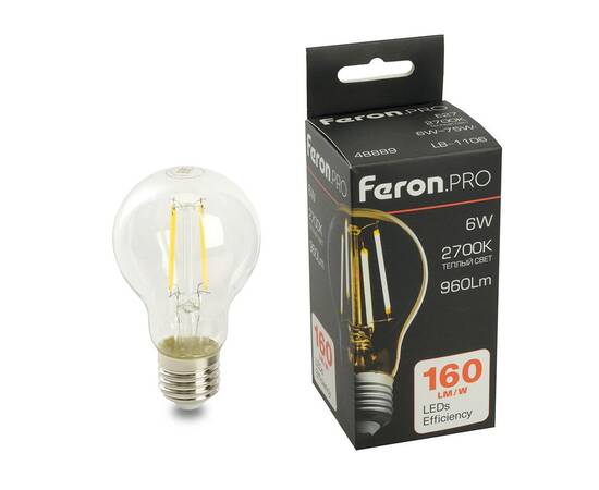 Светодиодная лампа Feron LB-1106 E27 6W 2700K 48889