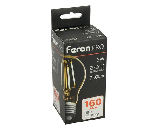 Светодиодная лампа Feron LB-1106 E27 6W 2700K 48889, изображение 8