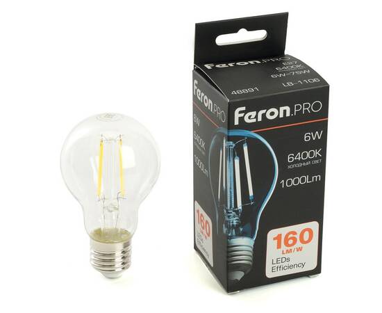 Светодиодная лампа Feron LB-1106 E27 6W 6400K 48891