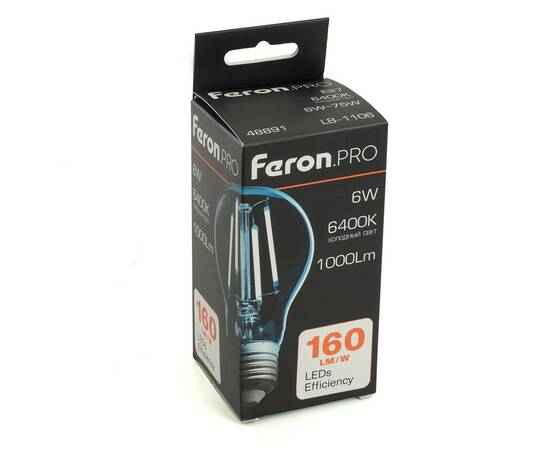 Светодиодная лампа Feron LB-1106 E27 6W 6400K 48891, изображение 8