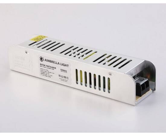 Блок питания с EMC для светодиодной ленты Ambrella Light Illumination 120Вт DC12В 10A IP20 GS8652, изображение 4