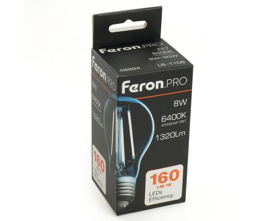 Светодиодная лампа Feron LB-1108 E27 8W 6400K 48894, изображение 8