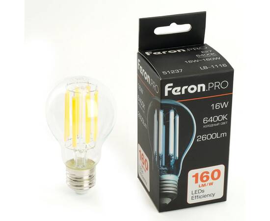 Светодиодная лампа Feron LB-1116 E27 16W 6400K 51237
