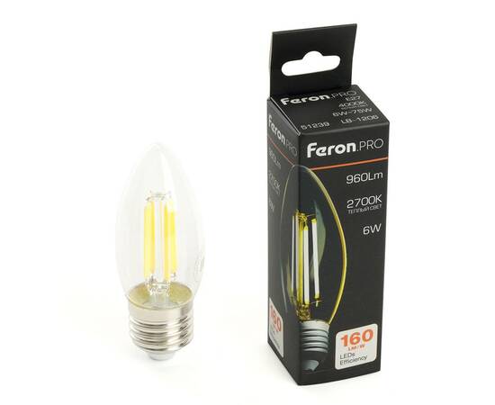 Светодиодная лампа Feron LB-1206 E27 6W 2700K 51238