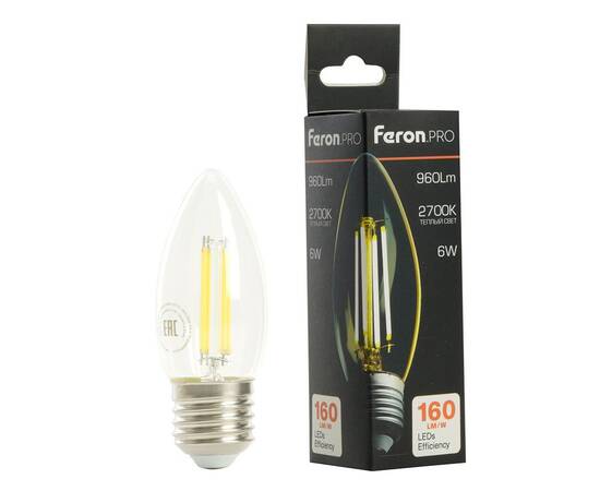Светодиодная лампа Feron LB-1206 E27 6W 2700K 51238, изображение 8