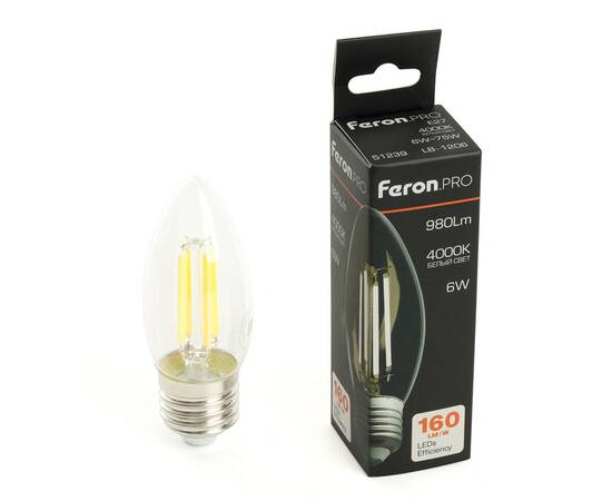 Светодиодная лампа Feron LB-1206 E27 6W 4000K 51239