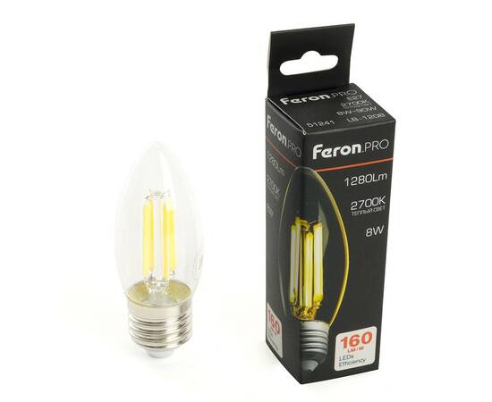 Светодиодная лампа Feron LB-1208 E27 8W 2700K 51241