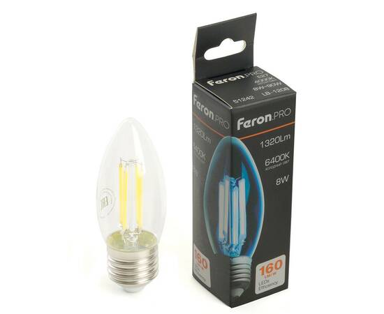 Светодиодная лампа Feron LB-1208 E27 8W 6400K 51243