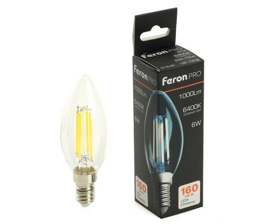 Светодиодная лампа Feron LB-1206 E14 6W 6400K 51246