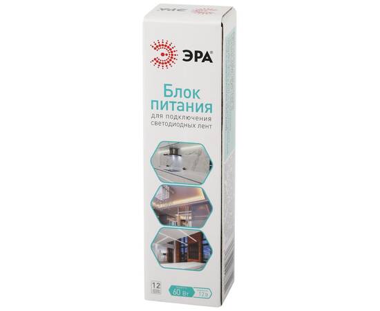 Блок питания Эра 60Вт DC12В 5A IP20 LP-LED-60W-IP20-12V-S Б0061121, изображение 2