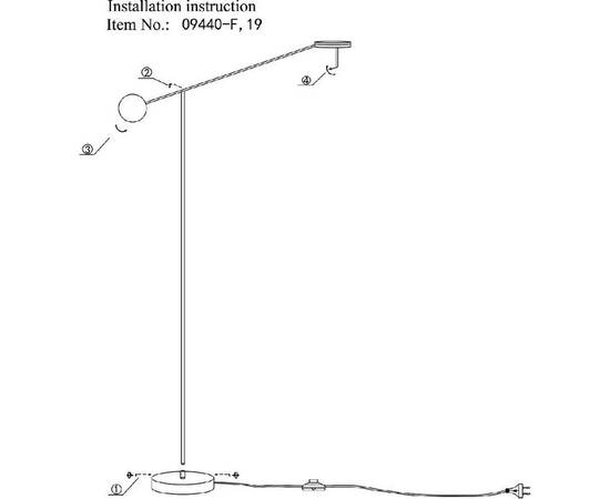 Торшер Kink Light Некси 09440-F,19(3000K), изображение 2