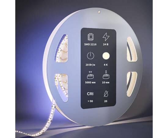 Светодиодная лента Maytoni Led Strip 24В 2216 20Вт/м 4000К 5м IP20 201064, изображение 3