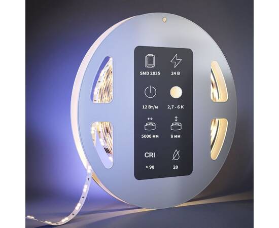 Светодиодная лента Maytoni Led Strip 24В 2835 12Вт/м 2700-6000К 5м IP20 201123, изображение 3