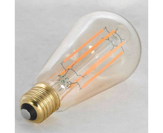 Лампа светодиодная Lussole Е27 6W 2200K янтарная GF-L-764, изображение 2