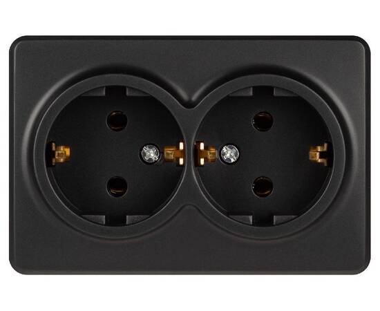 Розетка двойная с заземлением Эра 11-2205-05 Б0063047, изображение 2