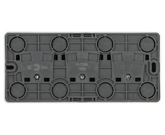 Розетка тройная с заземлением Эра 11-2208-03 Б0063010, изображение 3