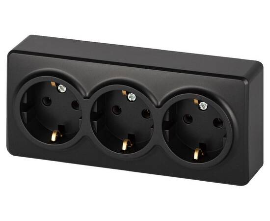 Розетка тройная с заземлением Эра 11-2208-05 Б0063007